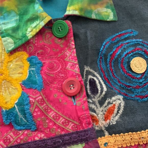 Lifestyle womens small vintage blazer colorful rainbow psych cute barbie quirky - Picture 5 of 12